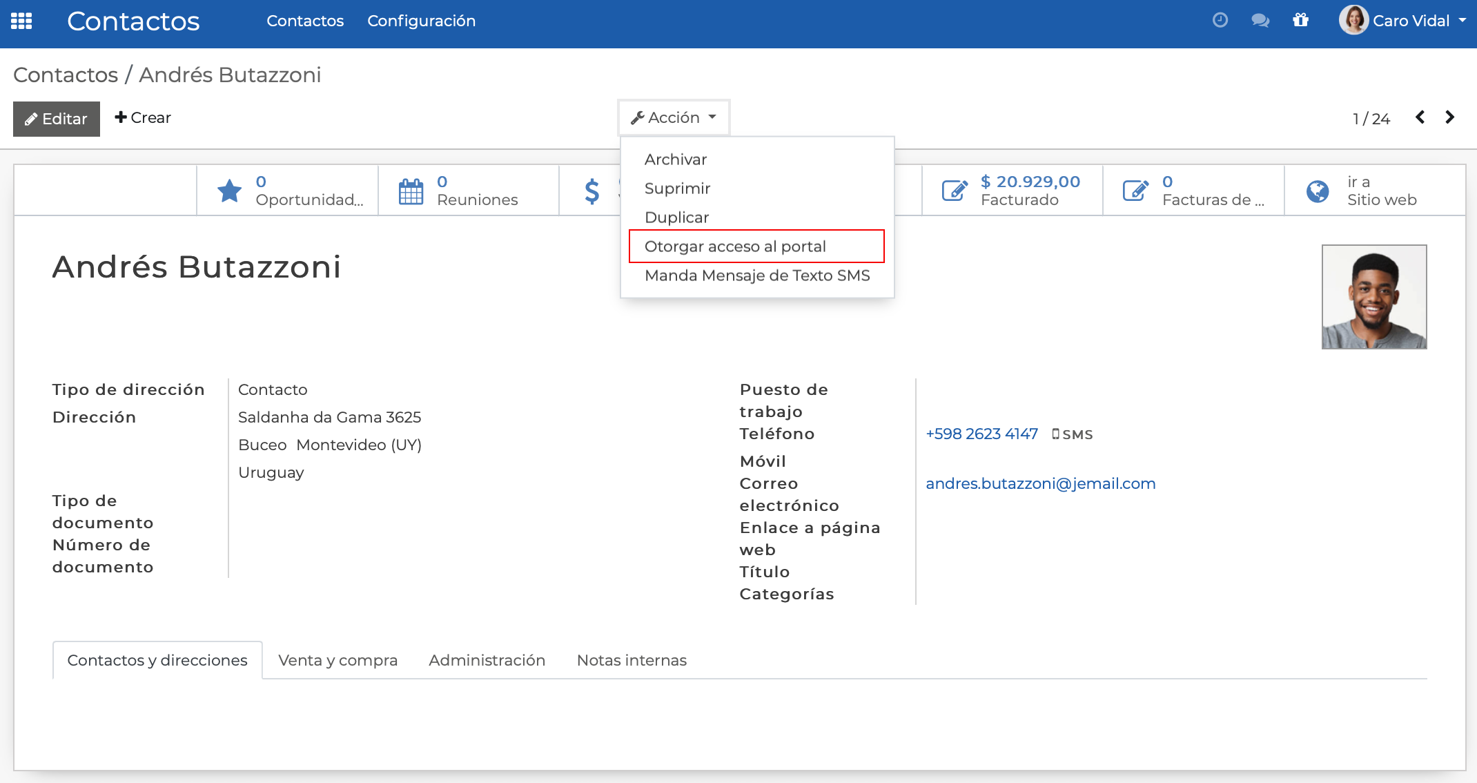 Imagen 2: Otorgar acceso al portal